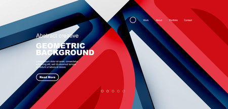 Minimal landing page, geometric shapes. Business or technology design for wallpaper, banner, background, landing page, wall art, invitation, printsのイラスト素材