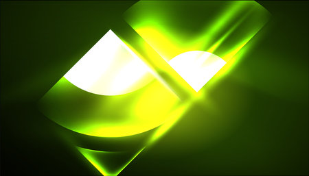 Abstract background vector neon glowing geometric elements. Hi-tech design for wallpaper, banner, background, landing page, wall art, invitation, prints, postersのイラスト素材