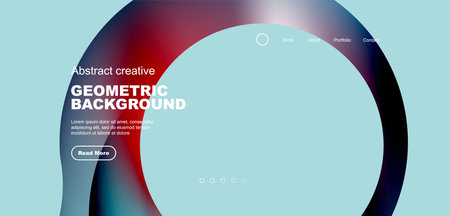 Liquid colors with flowing round shapes abstract background. Vector illustration for wallpaper, banner, background, leaflet, catalog, cover, flyerのイラスト素材