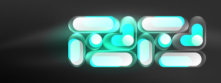 Glowing round shapes abstract background. Template for wallpaper, banner, presentation, background