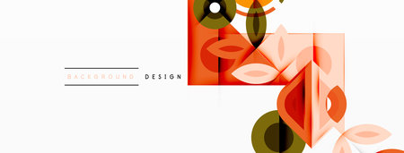 Colorful triangles and circles abstract background. Design for wallpaper, banner, background, landing page, wall art, invitation, prints, postersのイラスト素材