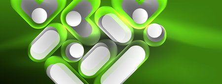 Glowing round shapes abstract background. Template for wallpaper, banner, presentation, backgroundのイラスト素材