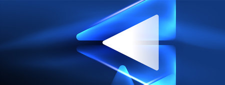 Neon lights hacking geometric background, virtual reality or artificial intelligence concept,...