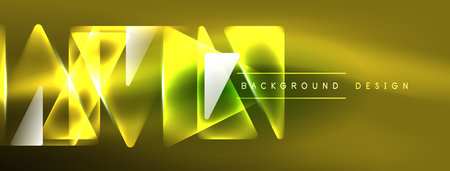 Vibrant Geometric Neon Shiny Line Background. A Bold and Stunning Display of Shapes, Lines, Colors, and Glow, Perfect for Futuristic Modern Designs, Hi-tech Presentations, Technology Web Pagesのイラスト素材