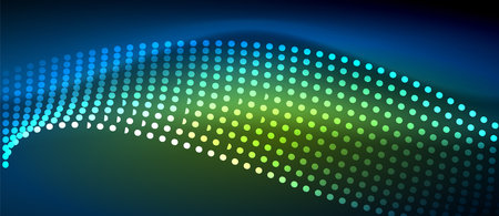 A sleek and stylish design featuring a blue smooth neon wave glowing against a dark background, perfect for adding a modern and edgy touch to any projectのイラスト素材