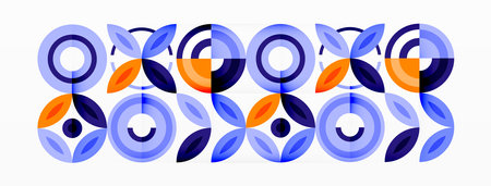 Abstract background - minimalist circles and round elements composition with varying sizes circles...