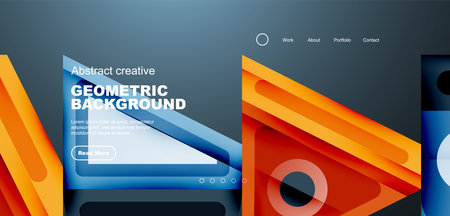 Triangles, circles and lines minimal background. Business or technology design for wallpaper, banner, background, landing page, wall art, invitation, printsのイラスト素材