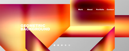 Minimalist geometric abstract background with fluid gradients. Vector Illustration For Wallpaper, Banner, Background, Card, Book Illustration, landing pageのイラスト素材