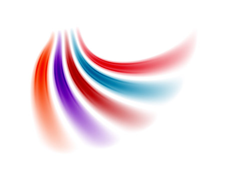 A vibrant and playful design featuring rainbow-color lines arranged in a dynamic composition, perfect for adding a pop of color to any projectのイラスト素材