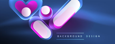 Neon circle abstract background. Template for wallpaper, banner, presentation, backgroundのイラスト素材