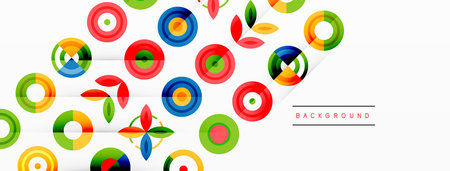 Vibrant and eye-catching vector background featuring a grid of colorful circles arranged in a patterned composition, perfect for modern and trendy designsのイラスト素材
