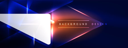 Neon lights hacking geometric background, virtual reality or artificial intelligence concept, cyberpunk geometric template for wallpaper, banner, presentation, backgroundのイラスト素材