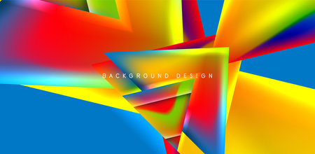 Abstract bakground with overlapping triangles and fluid gradients for covers, templates, flyers, placards, brochures, bannersのイラスト素材