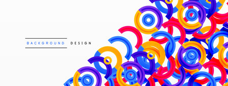 Colorful circle abstract background. Template for wallpaper, banner, presentation, backgroundのイラスト素材