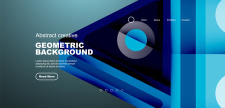 Triangles, circles and lines minimal background. Business or technology design for wallpaper, banner, background, landing page, wall art, invitation, printsのイラスト素材