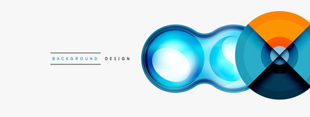 Creative circle geometric abstract backgroundのイラスト素材