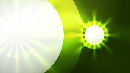 Neon glowing circles, magic energy space light concept, abstract background wallpaper designのイラスト素材