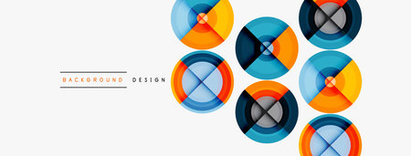 Creative circle geometric abstract backgroundのイラスト素材