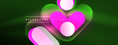 Neon circle abstract background. Template for wallpaper, banner, presentation, backgroundのイラスト素材