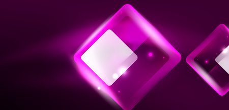 Neon glowing techno lines and arrows, hi-tech futuristic abstract background templateのイラスト素材