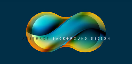 Elegant waves and flowing fluid abstract background. Template for covers, templates, flyers, placards, brochures, bannersのイラスト素材
