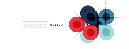 Enigmatic Circles - Captivating Vector Geometric Background, Unveiling the Mesmerizing Composition of Intriguing Circle Elementsのイラスト素材