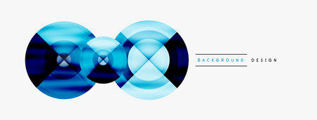 Creative circle geometric abstract backgroundのイラスト素材