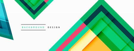 Abstract vector design blends triangles, hexagons, and circles, creating a harmonious composition of...