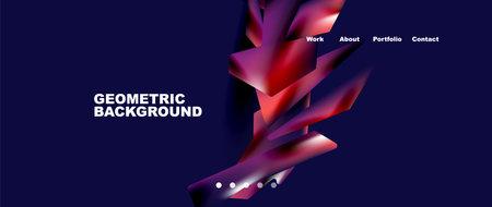 Abstract geometric landing page. Creative background for wallpaper, banner, background or web