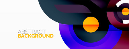 Rings and circles geometric abstract background for wallpaper, banner, backdrop