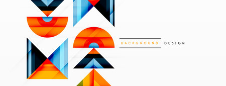 Visually captivating background design showcasing dynamic geometric lines, triangles, and squares....