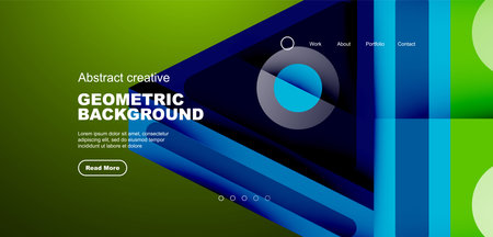 Triangles, circles and lines minimal background. Business or technology design for wallpaper, banner, background, landing page, wall art, invitation, printsのイラスト素材