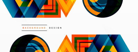 Geometric shapes vector design with dynamic shadow effect features a captivating composition, where...