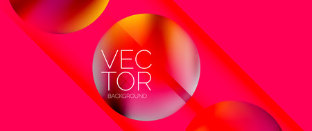 Dynamic bright colorful geometric elements with fluid gradients, lights, shadows blend in a minimal backdrop, creating captivating compositionのイラスト素材