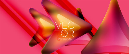 Fluid gradient arrow abstract. Vibrant arrows dance in a dynamic geometric backdrop, exuding captivating energy and movementのイラスト素材