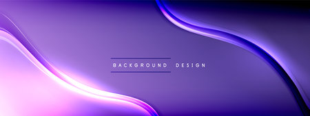 Vector abstract background - liquid transparent bubble shapes on fluid gradient with shadows and light effectsのイラスト素材