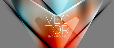 Fluid gradient arrow abstract. Vibrant arrows dance in a dynamic geometric backdrop, exuding captivating energy and movementのイラスト素材