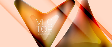 Fluid gradient arrow abstract. Vibrant arrows dance in a dynamic geometric backdrop, exuding captivating energy and movementのイラスト素材