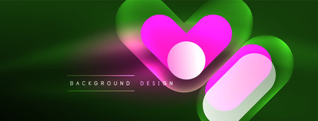 Neon circle abstract background. Template for wallpaper, banner, presentation, background