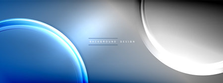 Vector abstract background - liquid transparent bubble shapes on fluid gradient with shadows and light effectsのイラスト素材