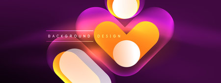 Neon circle abstract background. Template for wallpaper, banner, presentation, backgroundのイラスト素材