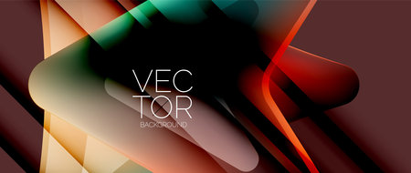 Fluid gradient arrow abstract. Vibrant arrows dance in a dynamic geometric backdrop, exuding captivating energy and movementのイラスト素材