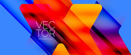 Fluid gradient arrow geometric minimal background. Vibrant, captivating liquid flow design with sleek and dynamic elementsのイラスト素材
