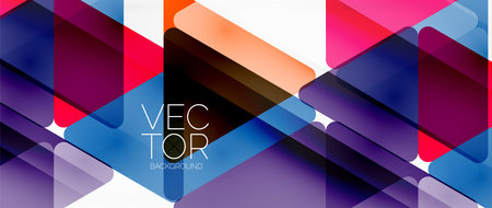 Abstract background. Color transparent triangles in mosaic style with shadow lines. Design for website headers, social media posts, digital art displays, presentations, branding elements, wallpapersのイラスト素材