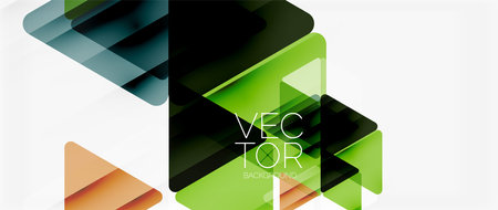 Abstract background. Color transparent triangles in mosaic style with shadow lines. Design for website headers, social media posts, digital art displays, presentations, branding elements, wallpapersのイラスト素材