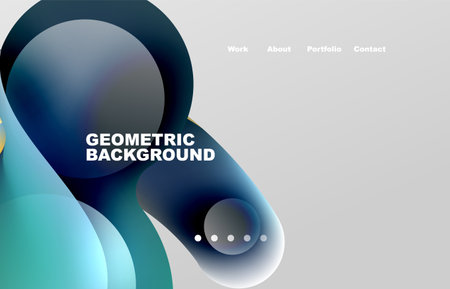 Abstract liquid background for your landing page design. Web page for website or mobile app wallpaperのイラスト素材