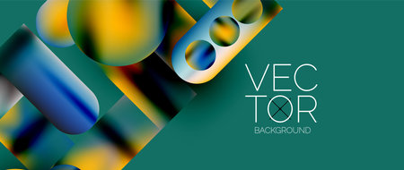 Geometric shapes fluid gradient abstract minimal background for various purposes, including website headers, social media posts, digital art displays, presentations, branding elements, wallpapersのイラスト素材