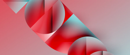 Essence of minimalism - metallic circles and squares converge upon canvas, study in restraint. The play of light on their surfaces forms subdued dance, epitomizing sophistication in simplicityのイラスト素材