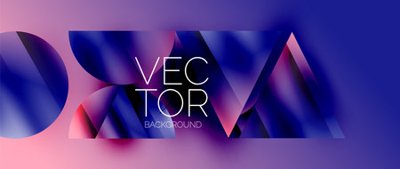 Captivating abstract backdrop composed of interlocking triangles and circles, forming an intriguing dance of shapes and patterns that exude both elegance and modernityのイラスト素材