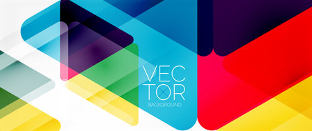 Abstract background. Color transparent triangles in mosaic style with shadow lines. Design for website headers, social media posts, digital art displays, presentations, branding elements, wallpapersのイラスト素材